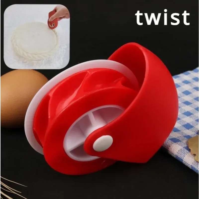 1PC Manual Pizza Pasta Cutter Kitchen Tool - Pastry Cutting Wheel Edge Roller Baking Tool Twist Wheel for Bread And Dough