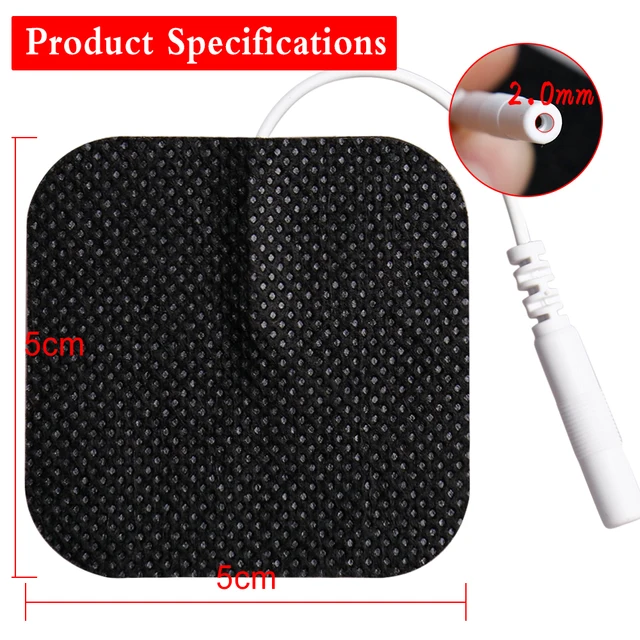 100/50/20/10p Non-woven Electrode Pads 5x5cm EMS Muscle Stimulator Patch Reusable for TENS Acupuncture Digital Massage Machine 2