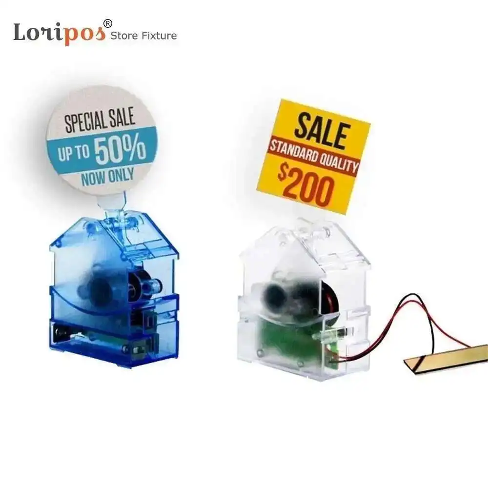 Solar Wobbler Adhesive Sign Holder Shelf Price Talker Counter Top Point Of Sale Device Shaking Label Clip Loripos