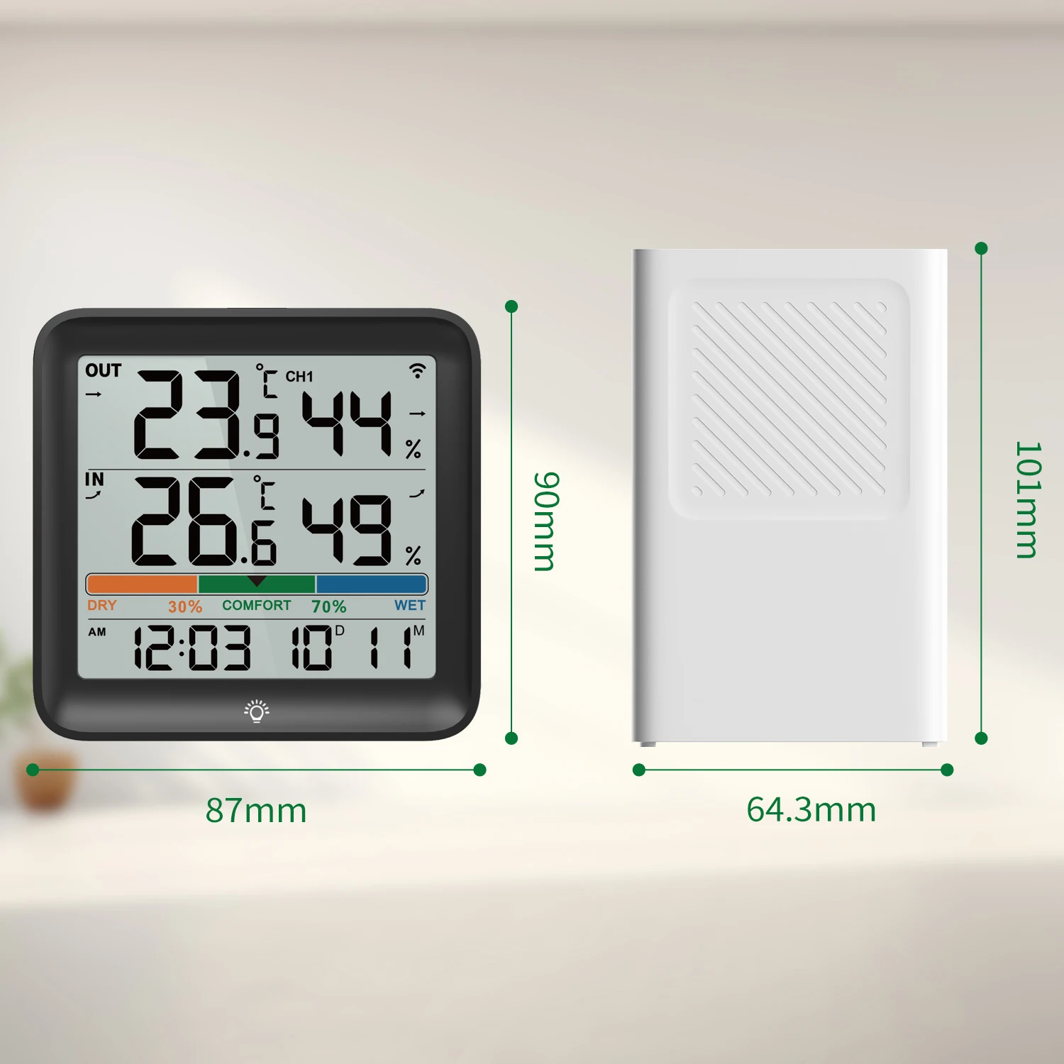 Description Picture 4 of itemLCD Wireless Digital Thermometer Temperature instruments Electronic Temperature Gauge Weather Station Tester Indoor Outdoor