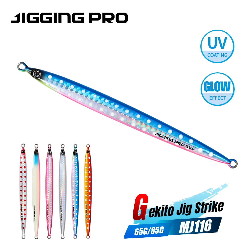 JIGGING PRO Metal Jig 45g -150g Gekito Jig Strike Fast Sinking Shore Jigging Long Casting Jigs Sea Artificial Fishing Lures