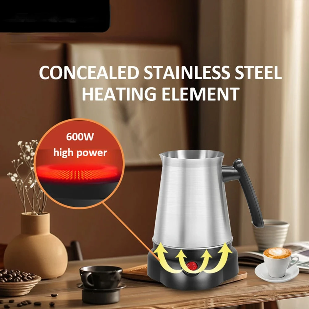 Turkish Greek Coffee Moka Tea Pot Maker Machine 800ML Portable Electric Kettle 6 Cups Stainless Steel Boiling Water 220V EU 전 3
