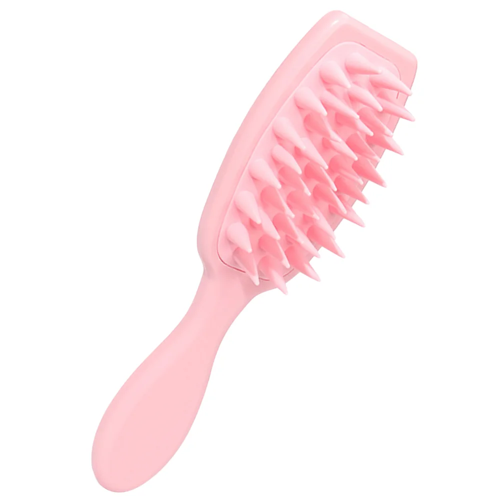 

Hair Shampoo Massage Comb Home Tool Cleaning Scalp Head Scratcher (Pink) Wash Brush Massager Anti Dandruff Scrubber Silica Gel