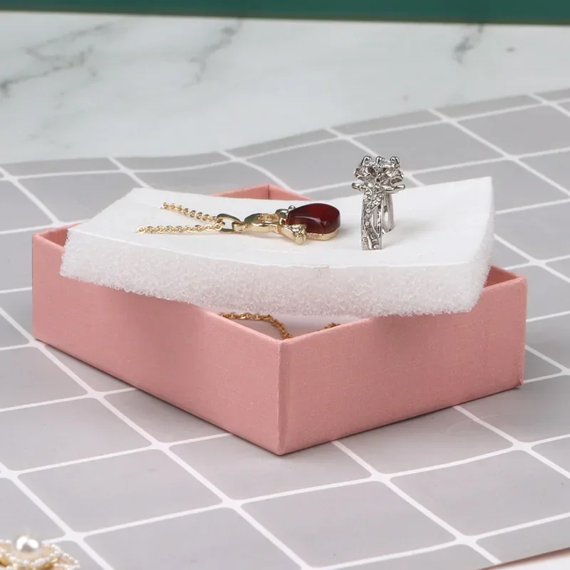 Velvet Metal Necklace Holder and Cardboard Jewelry Gift Box with Butterfly Bow – Sponge... - SKU VMNH1054 - UGI Packaging