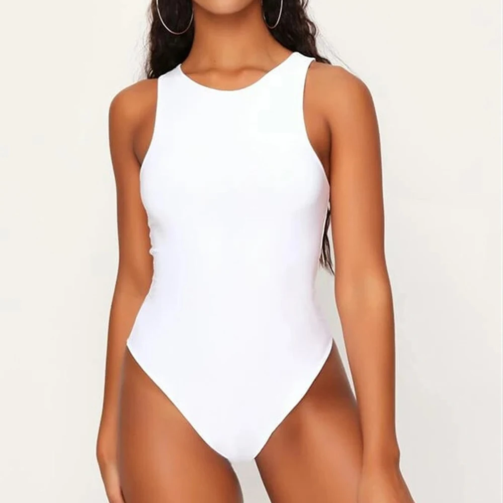 

Slim Top Bodysuit Stretch S~L Slim Tops Soft Solid Womens Basic Bodysuits Brand News O Neck Polyester Portable