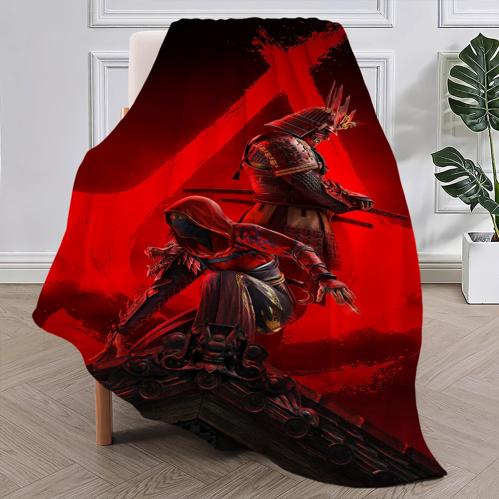 Game A-Assassins Creed S-Shadows Blanket Plush Nap Sofa rug for Living Room Warm Office Bedroom Birthday Home Travel Kid Gifts 3