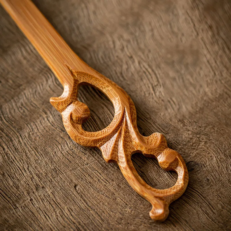 Tea Clips fork bamboo handle For Cast Iron Teapot kung fu Tea Pot Tools 1Pcs