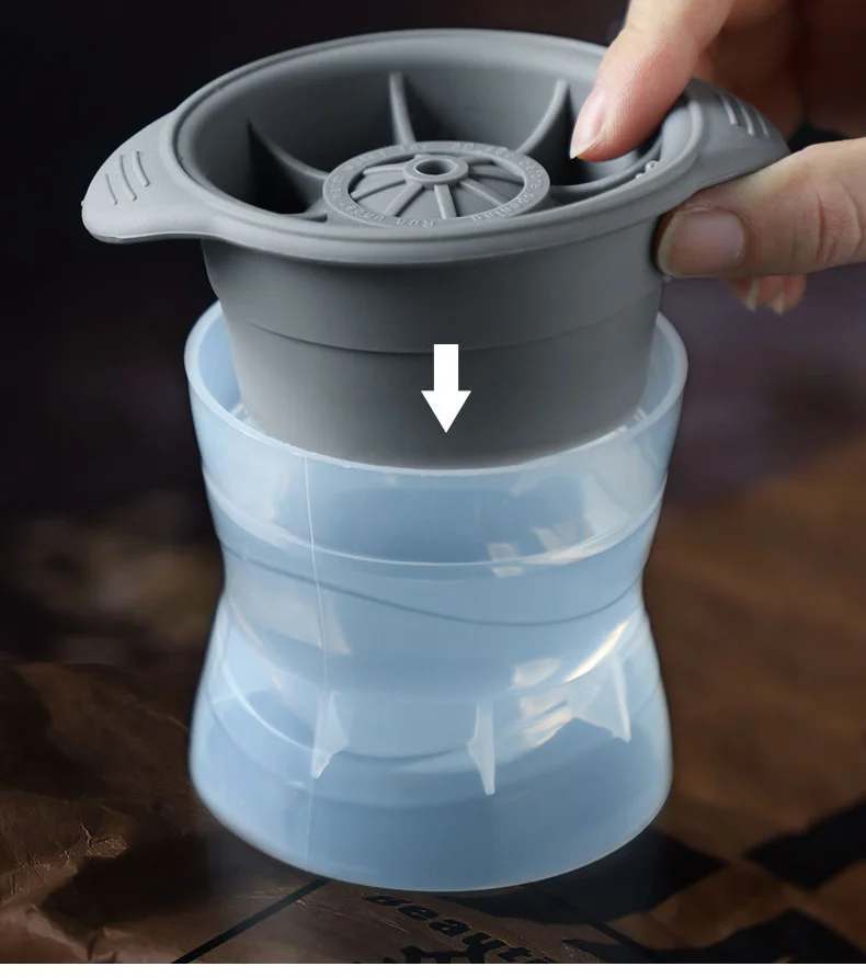 Description Picture 4 of itemSilicone Sphere Ice Cube Mold Home Kitchen Stackable Slow Melting Ice Ball Round Jelly Making Mould For Cocktail Whiskey Drink