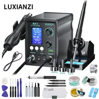 LUXIANZI 8589D+ 2 IN 1 Hot Air Gun Soldering Station With LED Digital Display For BGA PCB IC Repair Tool SMD Rework Station 1