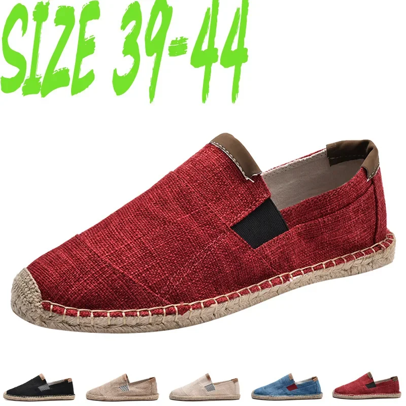Mens Shoes Casual Male Breathable Canvas Shoes Men Chinese Fashion 2024 Soft Slip On Espadrilles For Men Loafers 2