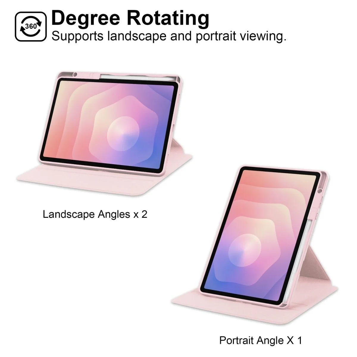 Rotatable Transparent Acrylic Tablet Case - Shockproof Protective Cover
