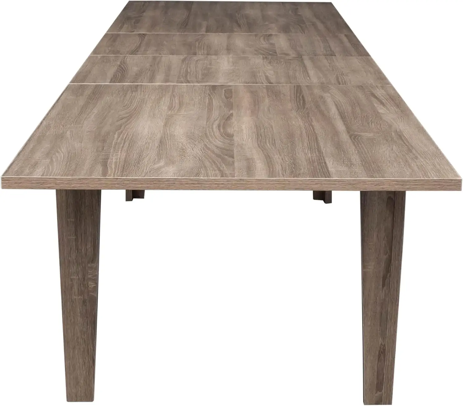 Description Picture 5 of itemRustic Wood Extendable Dining Room Table 71"-106" Rectangular Expandable Dining Tables for 6-12 people (Dark Oak)