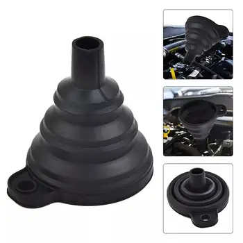 Imbuto per motore per auto Imbuto per liquido in silicone scalabile universale Liquido per lavatrice Imbuti per cambio benzina olio motore automatico pieghevole portatile