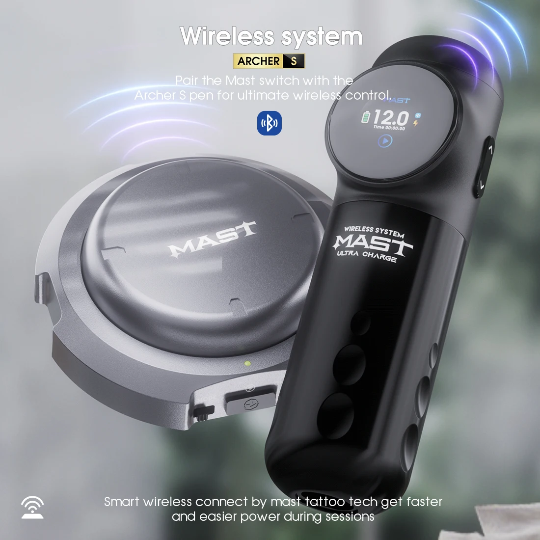 プロのマストアーチャーのための急速充電ワイヤレスタトゥー