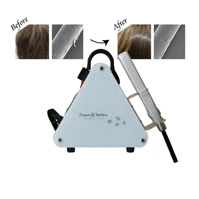 Macchina per la cura dei capelli lisci crioterapia ghiacciata ferro piatto riparazione del ghiaccio cura dei capelli terapia congelata dispositivo di trattamento freddo 1