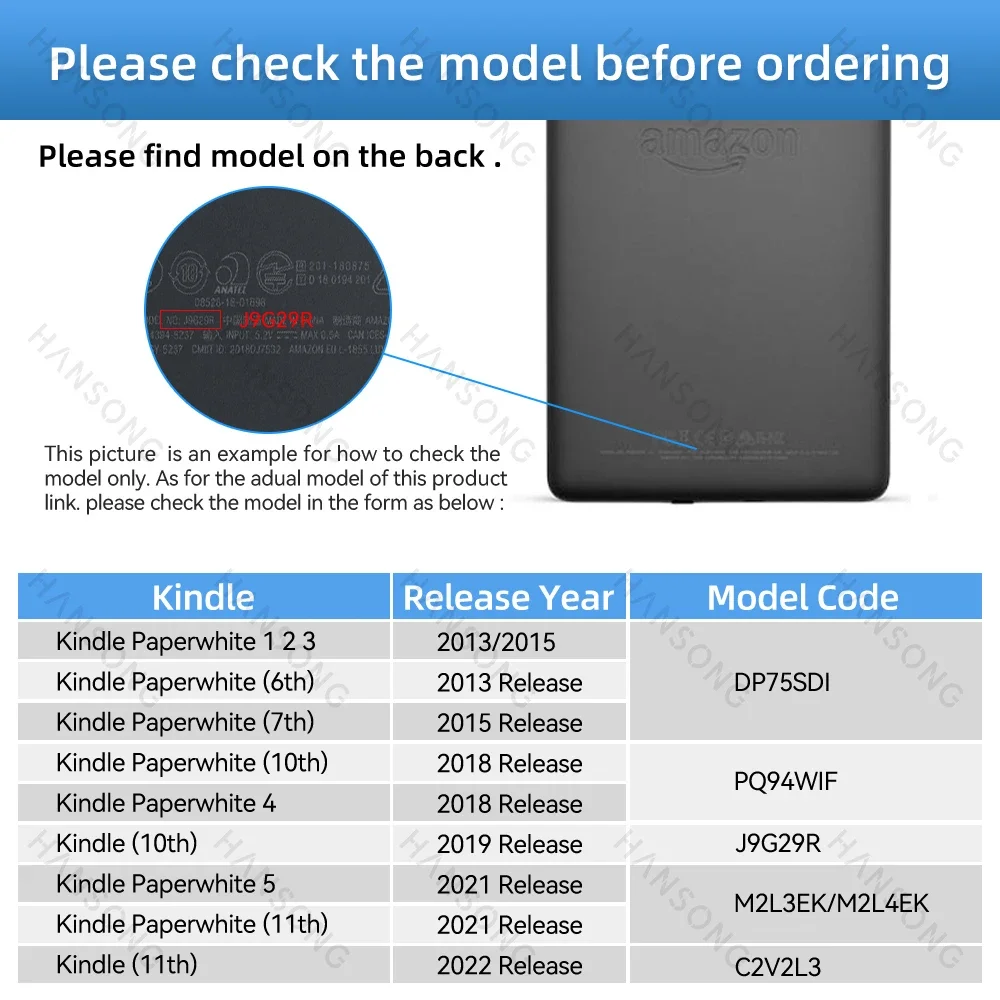 Capa Magnética Inteligente para Kindle Capa de Impressão para Kindle 10ª Geração 11ª Geração Paperwhite 6ª e 7ª Tudo Novo 2023 - Imagem 4