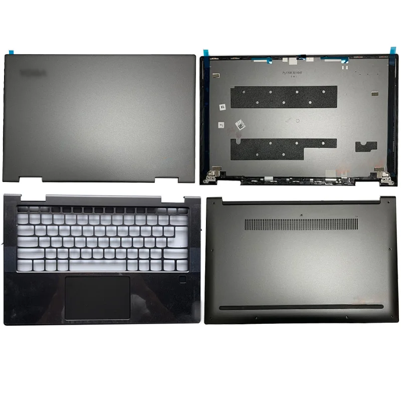 

Новинка, задняя крышка для ноутбука Lenovo Yoga C740 C740-14, задняя крышка для ноутбука/Упор для рук/нижний корпус, серый чехол для компьютера