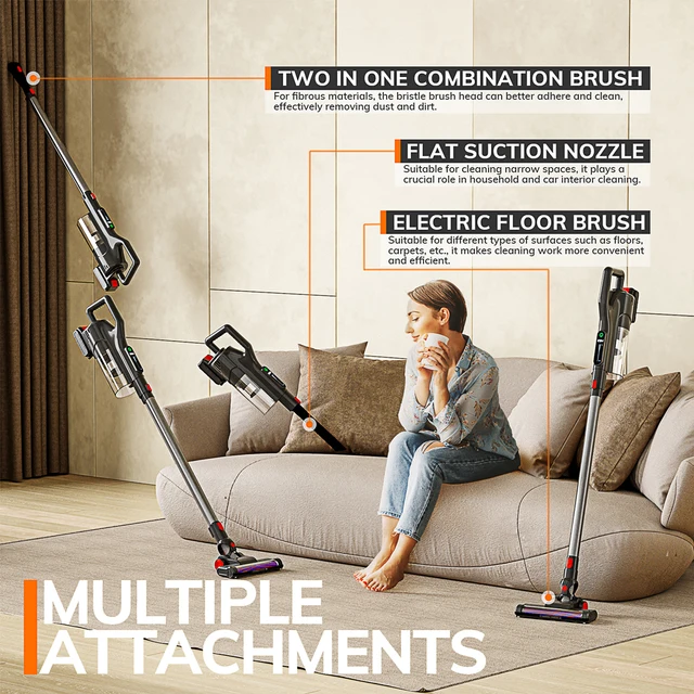 Aspirador de pó portátil MIUI com tela sensível ao toque