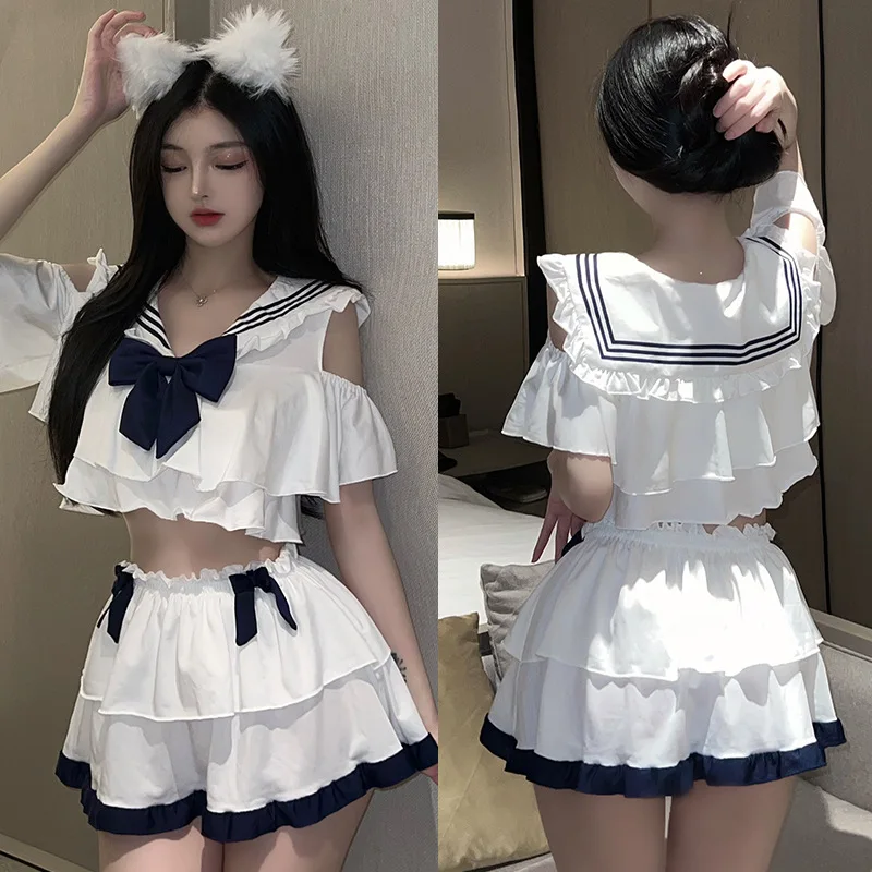 

Sexy Schoolgirl Uniform Porno Roleplay Student Uniform Erotic JK Cosplay Costume Japanese Sailor Outfit Naughty Lingerie