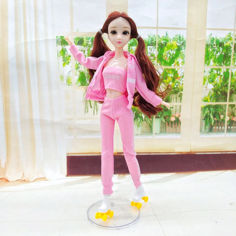 1Pair Mini Roller Skate For 30cm Doll 1:6 Dollhouse Miniature Flat Skate Shoes Kid Pretend Play Toy Doll Accessory Кукольный Дом