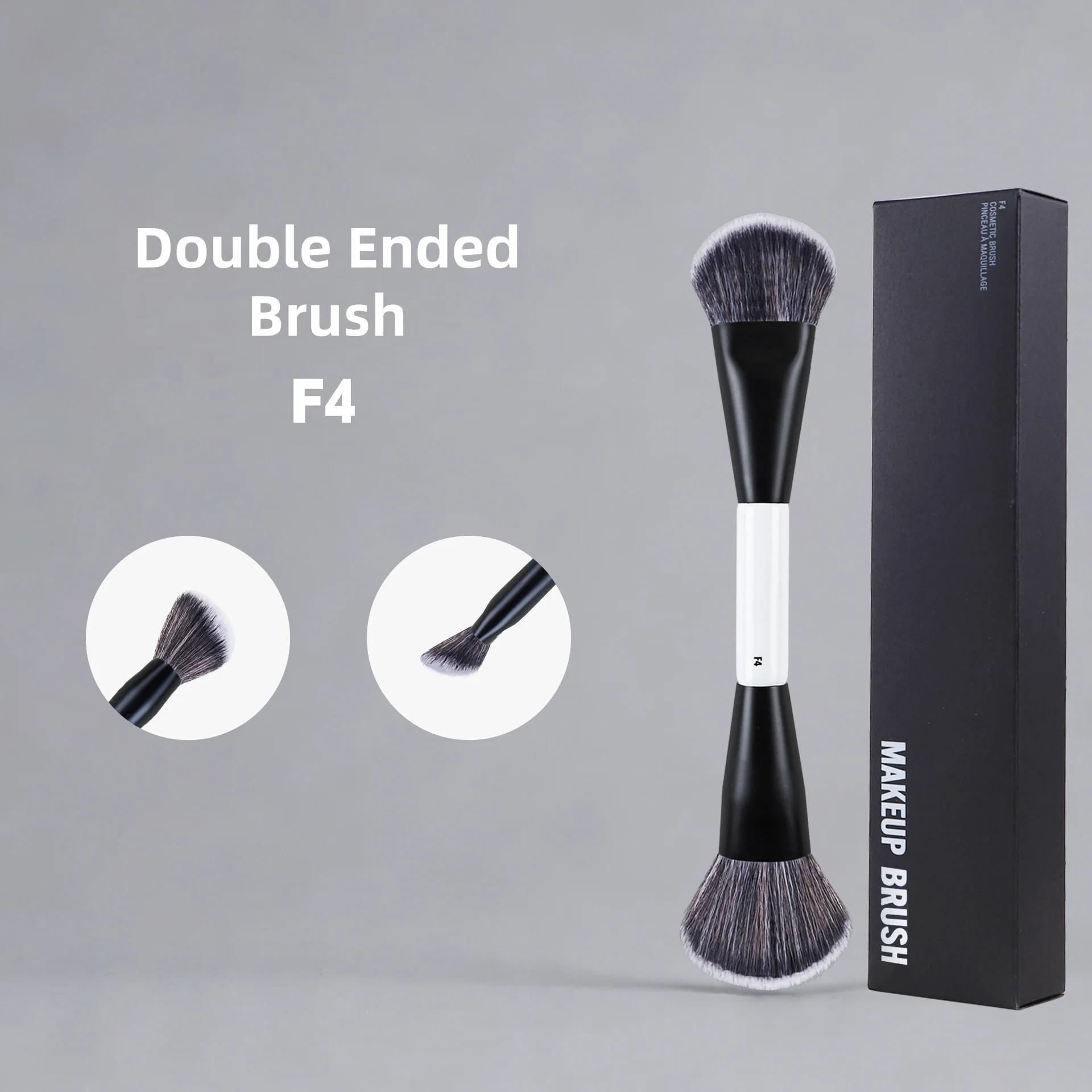 F1 Dual-Ended Contour Blush F2 Powder Brush F3 Highlight Soft Synthetic Hair Makeup Brushes Blusher Highlighter Cosmetic Brushes 1