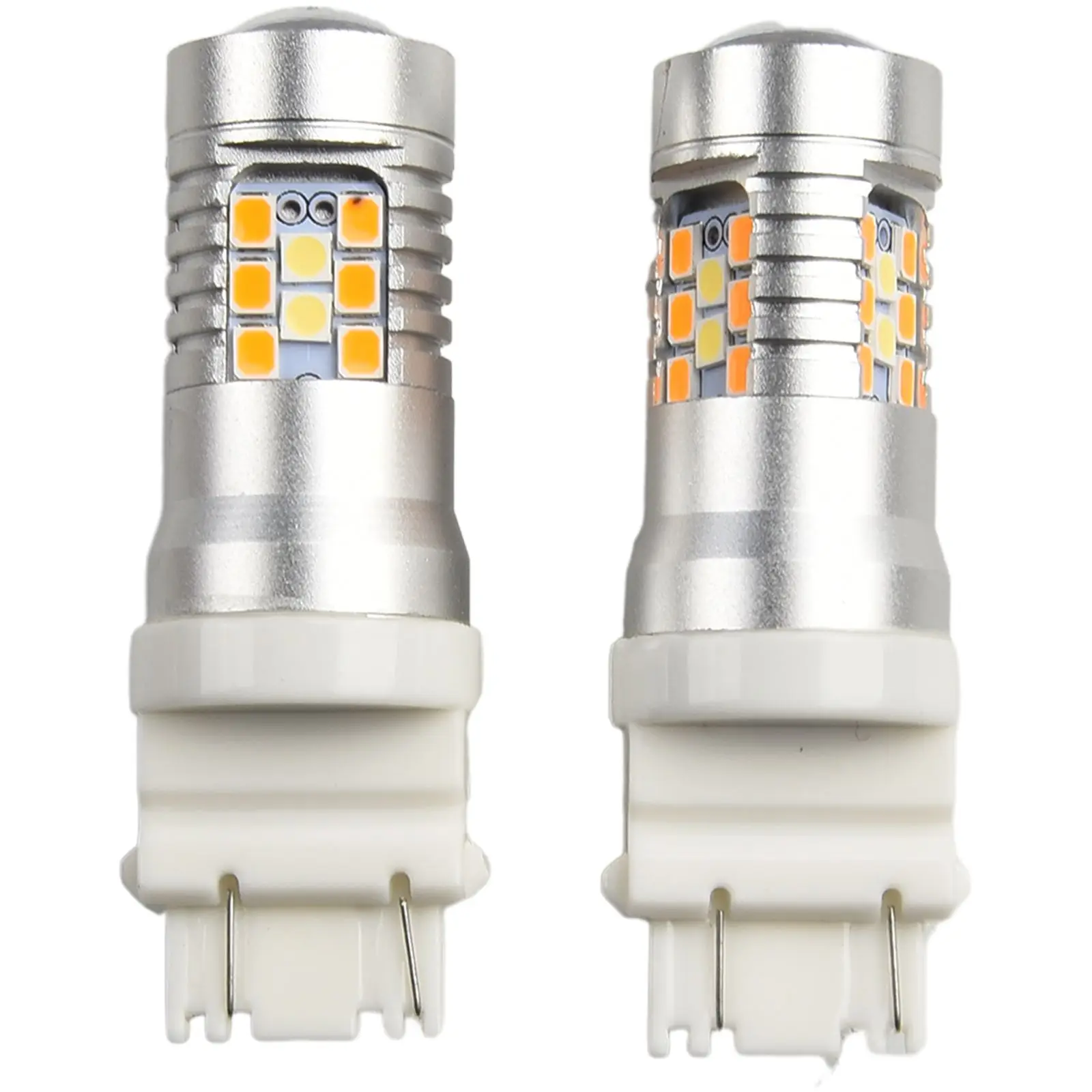 

2pcs Universal 12V 15W Car LED Turn Signal Lamp DRL 3157 28-LED Switchback Daytime Running Light Parking Side Marker Turn Signal