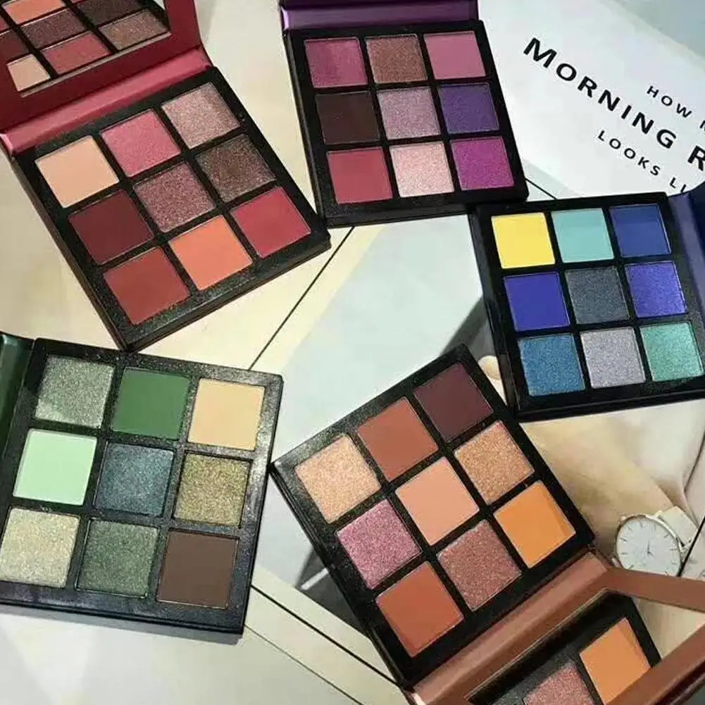 Nine-Color Diamond Eyeshadow Palette Matte And Pearl Earth Tones, Makeup Palette With Various Shades Long-lasting Makeup