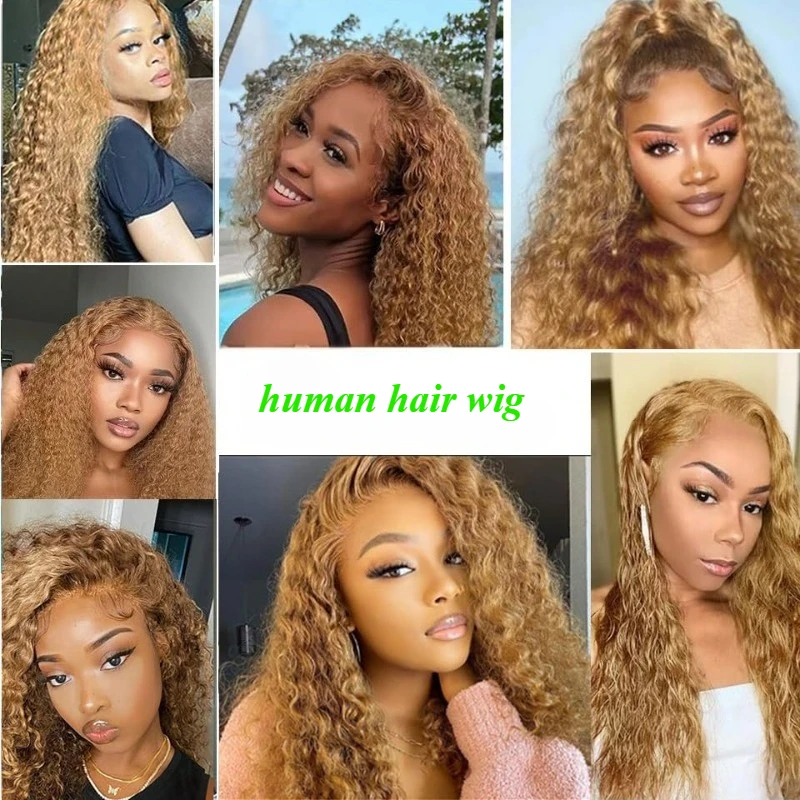 High Quality Honey Blonde 4X4 Lace Closure Curly #27 Human Hair Pre Plucked with Baby Hair Raw Remy Brazilian Virgin Hair 6