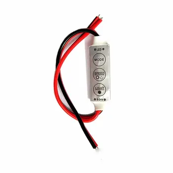 5-24V Mini 3 Keys Single Color LED Controller Brightness Dimmer Lighting Accessories for Led Strip Light tanie i dobre opinie ICOCO CN(Origin) RGB Controler