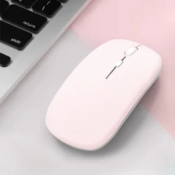 Silent Wireless Bluetooth Optical Mouse - Universal Noiseless Design for Computers and Tablets (Pink)