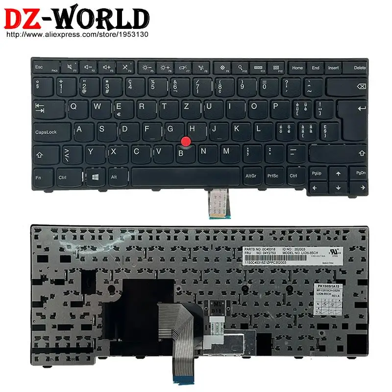 Teclado Suíço ch para Lenovo Thinkpad T460 T450 T440 s L440 L450 L460 L470 E431 E440 Laptop 04y2753 04y0851 01en535 01ax337 - Imagem 3