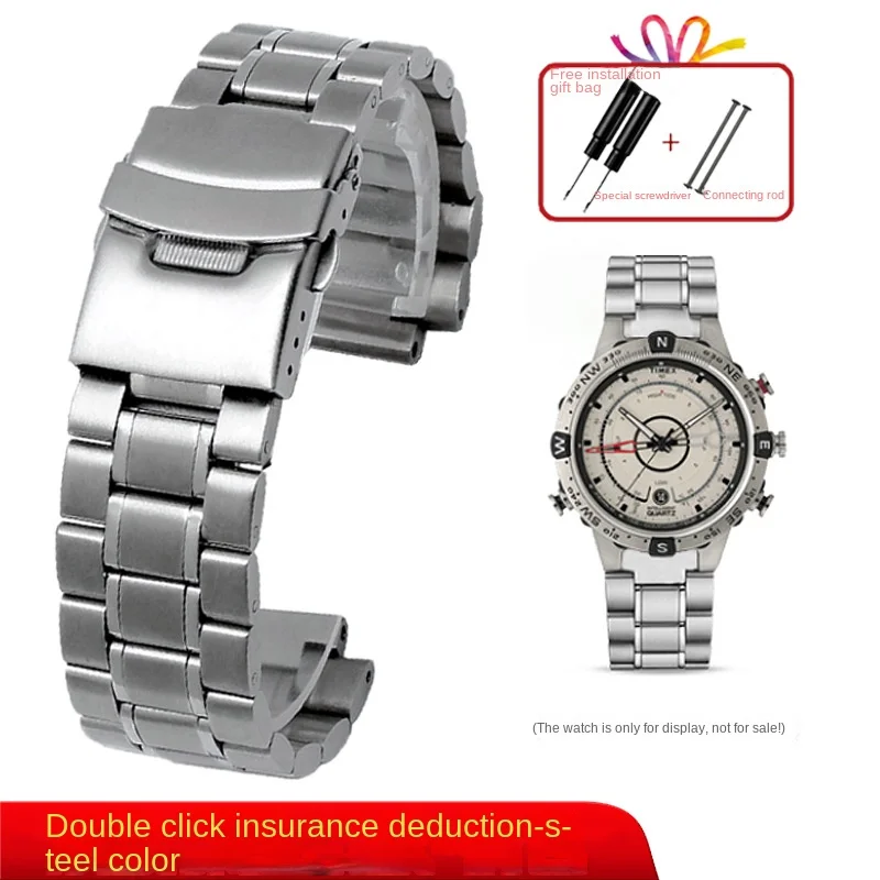 Premium Solid Stainless Steel Watch Band Strap for Men - Enhanced Metal Watchband Design