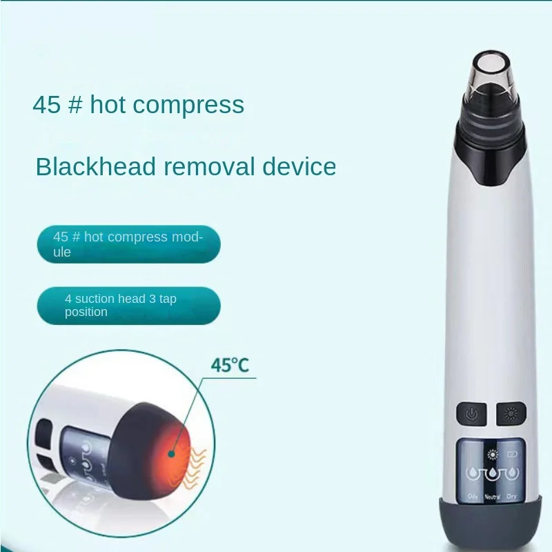 Blackhead suction hand held beauty instrument to remove acne cleansing