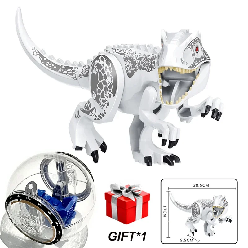 Jurassic World Building Blocks Dinosaurs Figures Bricks With Escape Gyrosphere Tyrannosaurus Indominus I-Rex Assemble Kids Toys