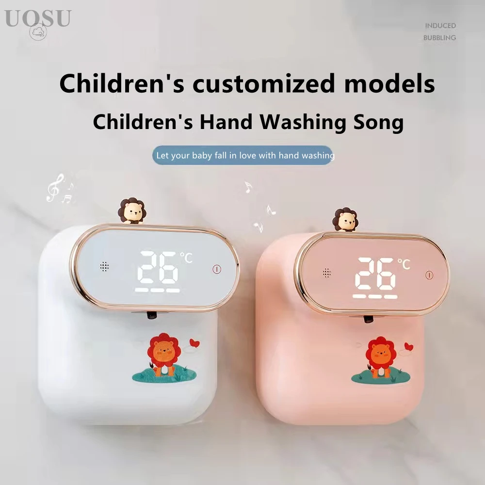 UOSU automatic induction soap dispenser LED foam hand washing machine kitchen infrared sensor dispenser bathroom accessories