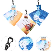 3 Pcs Key Chain Eye Glasses Lens Cleaning Cloths Metal Screen Wipes Electronics 1