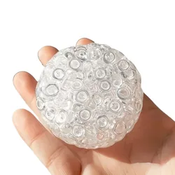 Super Soft Squishy Ice Bead Stress Relief Toy for Relaxation and Anxiety (White)
