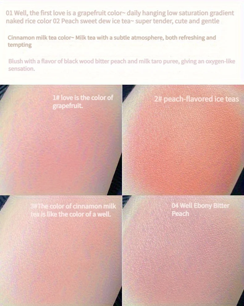 Dual Gradient Blush Highlights Natural Nude Makeup Brightening Cheek Purple Blue Female Niche Brand 2024 New 5