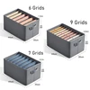 Thickened Pants Storage Box Foldable 9/7/6 Grids Organizer for Jeans Sweatshirt Shirt Wardrobe Organizers of Cabinets and Drawer 6