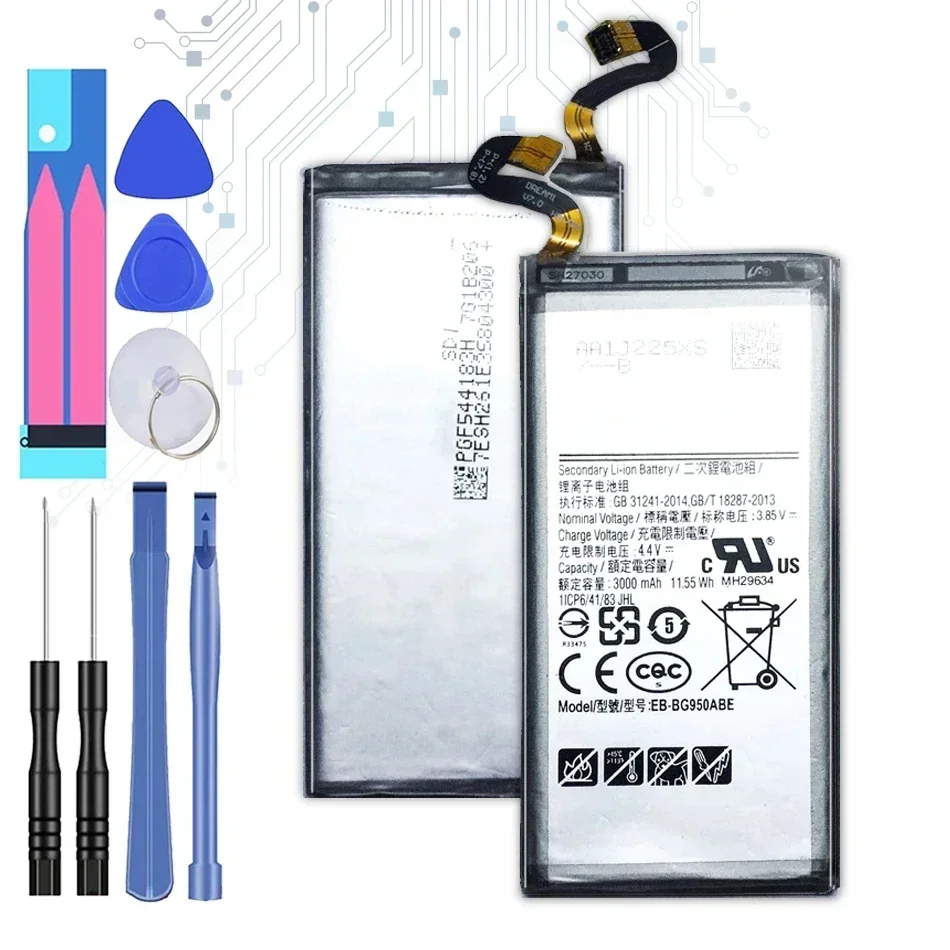 Аккумулятор для Samsung Galaxy S8, Мобильный телефон батареи, 3000 мАч, SM-G9508, G950F, G950A, G950T, G950U, G950V, G950S, EB-BG950ABE