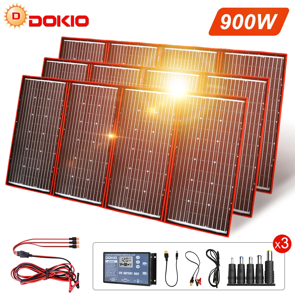 Dokio 900w/600w/480w 12v tragbares faltbares Solar panel China mono kristallin für Camping/Boot/Wohnmobil/Reise/Zuhause/Auto FFSP-220M/320m
