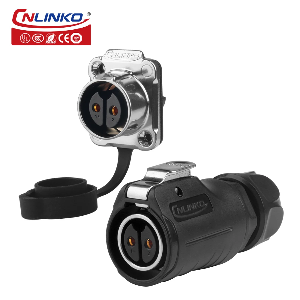 Cnlinko M20 Screw Terminal 4 Pin Circular Connector With Waterproof Quick Installation