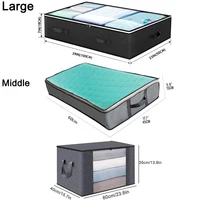 Conteneurs de rangement pliables sous le lit, avec fenêtre transparente, organisateurs de jouets sous le lit et sacs de rangement pour vêtements, bacs de rangement pour placard 2