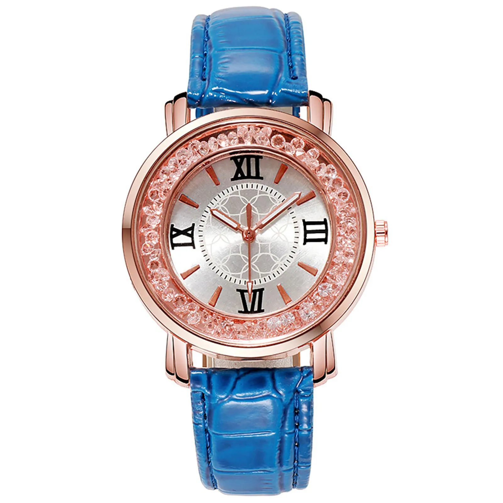 

Watches For Women Fashion Casual Diamond Quartz Analog Wristwatches Leather Strap Ladies Elegant Crystal All-Match Watch