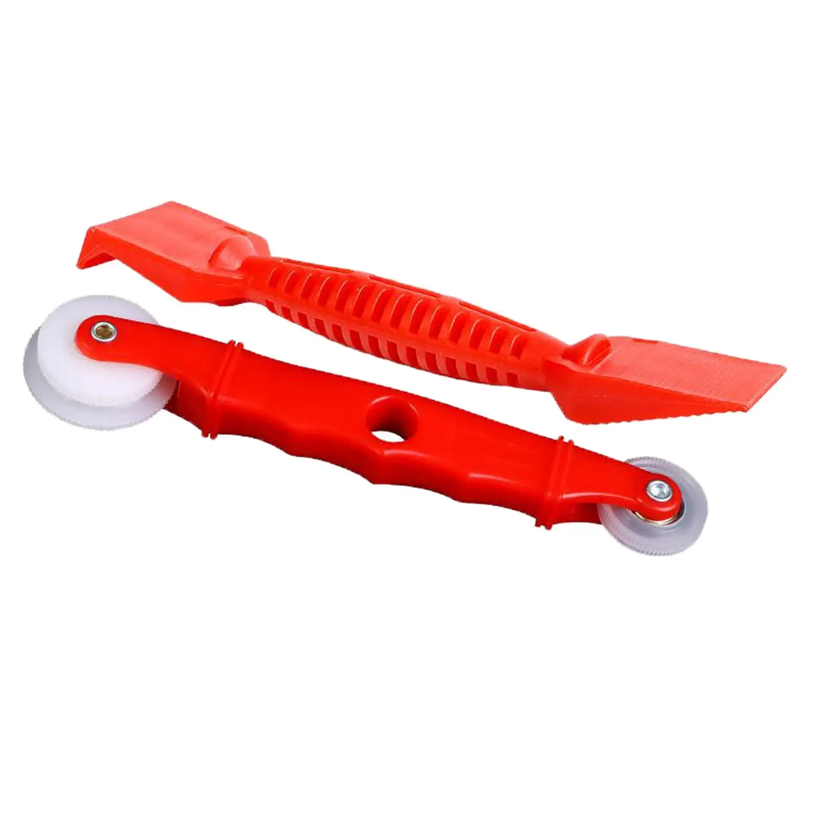 2 Pieces Screen Roller Tool Set Scraper Durable Screen Retainer Rolling Tool Red Mesh Wheel Window Install Tool Fitments