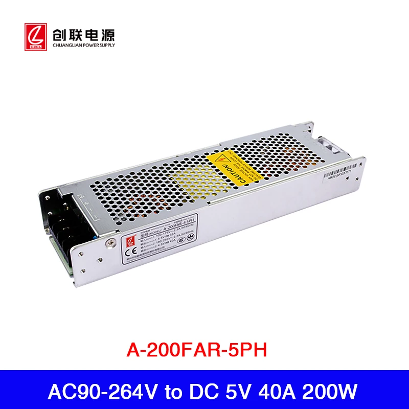 Fonte de Alimentação Chuanglian para Tela Led ac 90v para ac 264v Tensão Ampla para 5v 40a 200w 5v 60a 300w