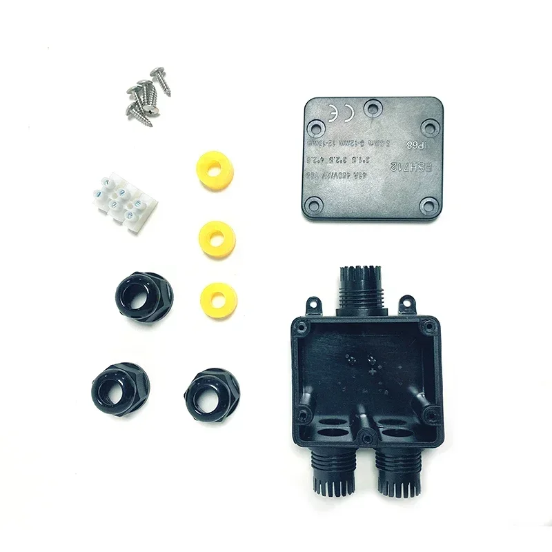Electrical Junction Box IP68 Waterproof 3 Way Y Type 3pin 4-14mm Electrical Cable Wire Connectors 24A 450V External Electrical Terminals