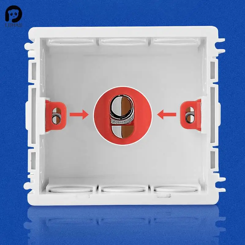 EU standard size switch socket installation box adjustable hidden wall internal installation bottom box power socket wiring box
