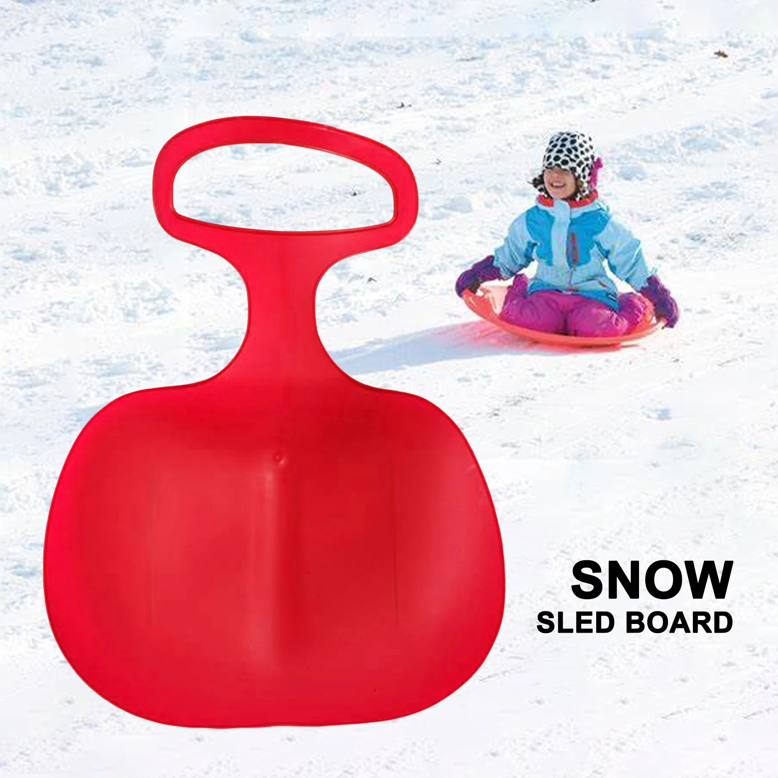 2Pcs/Set Snow Sled Board Anti-skid Design Stable Base Handle Design Children Snow Sled Sledge for Kids