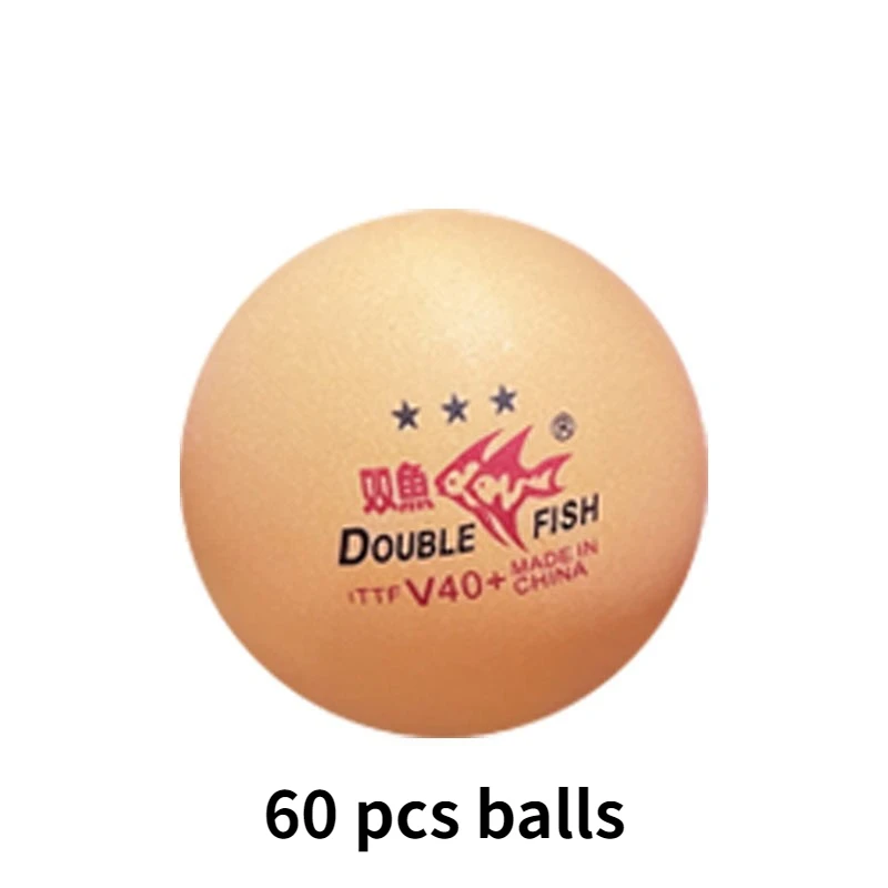 Description Picture 6 of item20pcs 60 Pcs Double Fish Table Tennis Balls V40+ 3 Star New ABS Material Plastic Poly Seamed  Ping Pong Tenis De Mesa